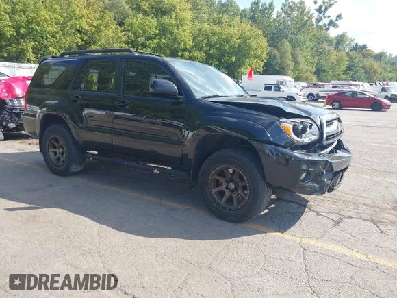 ✅ 2006 Toyota 4Runner SR5 Sport • VIN: JTEBT14R268036454 • Лот: 43161119. Опубліковано раніше на IAAI з пробігом 151 991 миль. Безкоштовний доступ до архіву аукціонних продажів зі США та докладний звіт про історію автомобіля на DreamBid. Зображення 1.