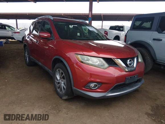 ✅ 2015 Nissan Rogue SV • VIN: 5N1AT2MV9FC833229 • Lot: 44945324. Listed on IAAI with 139,338 mi. Free auction sales archive from the USA and detailed vehicle history report at DreamBid. Image 1.