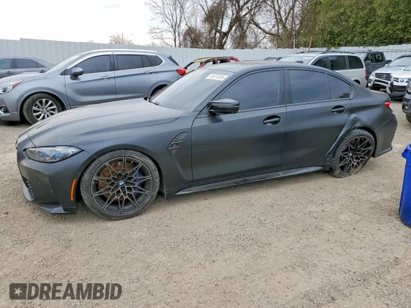 ✅ 2021 BMW M3 Competition • VIN: WBS33AY04MFK64140 • Lot: 46876356. Listed on Copart with Not provided. Free auction sales archive from the USA and detailed vehicle history report at DreamBid. Image 1.