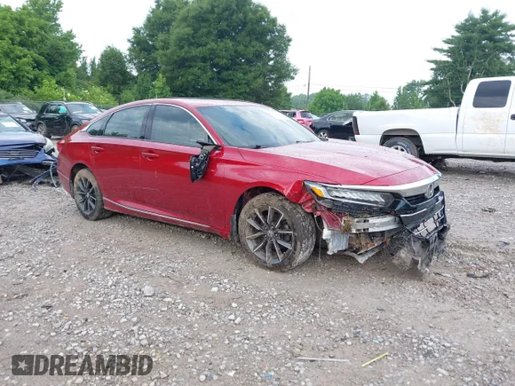 ✅ 2021 Honda Accord EX-L • VIN: 1HGCV1F56MA059577 • Lot: 45307606. Listed on IAAI with 101,053 mi. Free auction sales archive from the USA and detailed vehicle history report at DreamBid. Image 1.