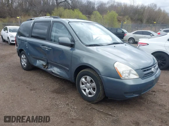 ✅ 2009 Kia Sedona LX • VIN: KNDMB233896299972 • Lot: 42087946. Wystawiony na IAAI z przebiegiem 172 050 mil. Bezpłatny archiwum sprzedaży aukcyjnych z USA i szczegółowy raport historii pojazdu na DreamBid. Zdjęcie 1.