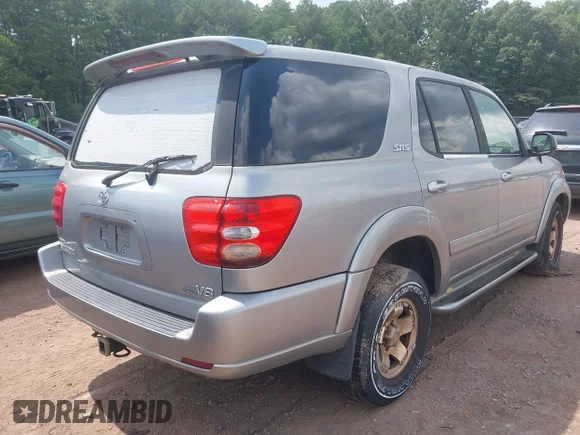 ✅ 2002 Toyota Sequoia SR5 • VIN: 5TDZT34A22S120451 • Lot: 42437485. Wystawiony na IAAI z przebiegiem 339 473 mil. Bezpłatny archiwum sprzedaży aukcyjnych z USA i szczegółowy raport historii pojazdu na DreamBid. Zdjęcie 4.