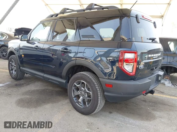 ✅ 2021 Ford Bronco Sport Badlands • VIN: 3FMCR9D90MRA33274 • Lot: 45123835. Wystawiony na IAAI z przebiegiem 58 856 mil. Bezpłatny archiwum sprzedaży aukcyjnych z USA i szczegółowy raport historii pojazdu na DreamBid. Zdjęcie 3.