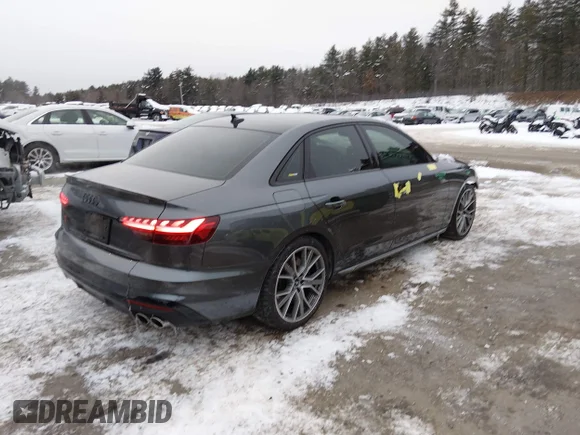 ✅ 2021 Audi S4 Premium Plus • VIN: WAUB4AF4XMA086587 • Lot: 44147279. Listed on IAAI with 37,215 mi. Free auction sales archive from the USA and detailed vehicle history report at DreamBid. Image 4.