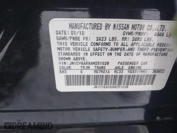 ✅ 2010 Infiniti G37 x • VIN: JN1CV6AR9AM251028 • Lot: 44394923. Wystawiony na IAAI z przebiegiem Nie podano. Bezpłatny archiwum sprzedaży aukcyjnych z USA i szczegółowy raport historii pojazdu na DreamBid. Zdjęcie 9.
