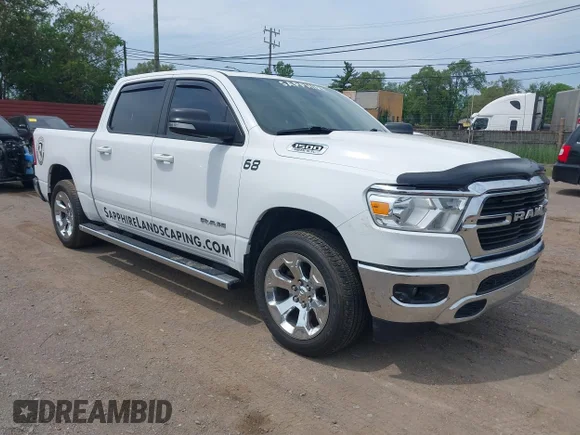 ✅ 2021 Ram 1500 Big Horn • VIN: 1C6SRFFT6MN618314 • Lot: 45130031. Wystawiony na IAAI z przebiegiem 106 430 mil. Bezpłatny archiwum sprzedaży aukcyjnych z USA i szczegółowy raport historii pojazdu na DreamBid. Zdjęcie 1.