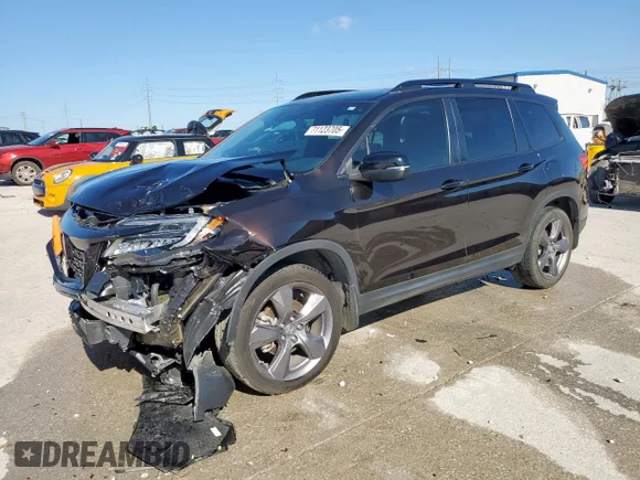 ✅ 2020 Honda Passport Touring • VIN: 5FNYF7H98LB005966 • Lot: 71123705. Listed on Copart with 52,725 mi. Free auction sales archive from the USA and detailed vehicle history report at DreamBid. Image 1.