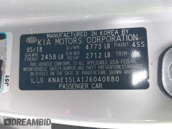 ✅ 2018 Kia Stinger • VIN: KNAE15LA1J6040880 • Lot: 43721454. Wystawiony na IAAI z przebiegiem 95 880 mil. Bezpłatny archiwum sprzedaży aukcyjnych z USA i szczegółowy raport historii pojazdu na DreamBid. Zdjęcie 9.