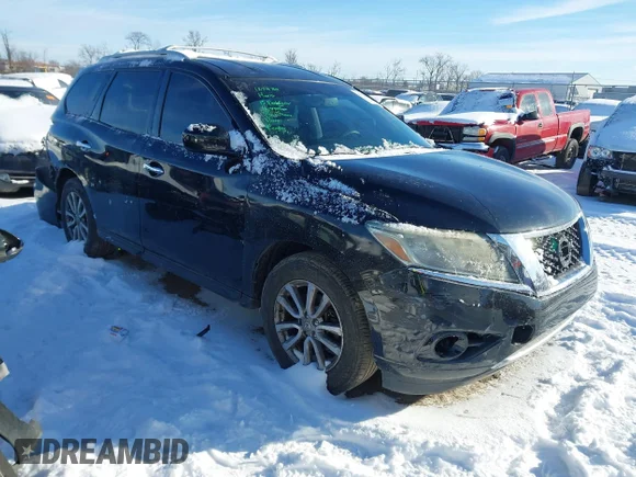 ✅ 2015 Nissan Pathfinder S • VIN: 5N1AR2MN8FC609884 • Lot: 43921088. Wystawiony na IAAI z przebiegiem 198 740 mil. Bezpłatny archiwum sprzedaży aukcyjnych z USA i szczegółowy raport historii pojazdu na DreamBid. Zdjęcie 1.