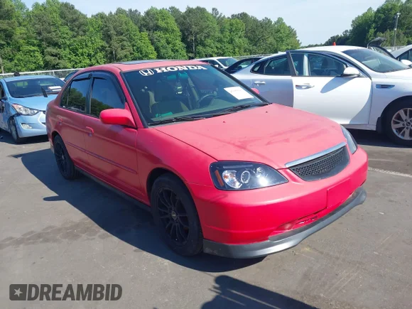 ✅ 2003 Honda Civic EX • VIN: 2HGES267X3H613082 • Lot: 45085689. Listed on IAAI with 184,468 mi. Free auction sales archive from the USA and detailed vehicle history report at DreamBid. Image 1.