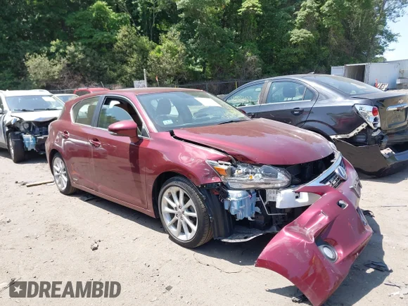 ✅ 2012 Lexus CT 200h • VIN: JTHKD5BH2C2060589 • Lot: 42556394. Wystawiony na IAAI z przebiegiem 45 608 mil. Bezpłatny archiwum sprzedaży aukcyjnych z USA i szczegółowy raport historii pojazdu na DreamBid. Zdjęcie 1.