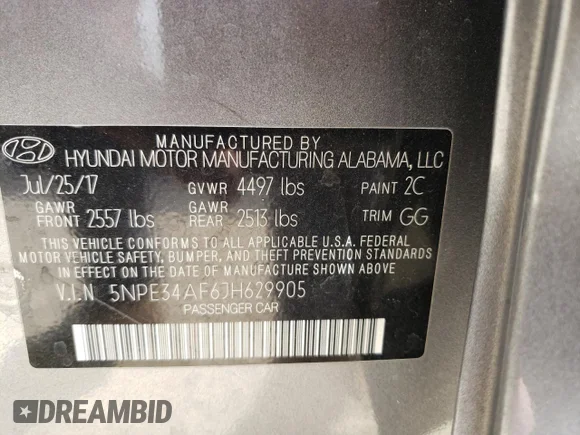 ✅ 2018 Hyundai Sonata Limited • VIN: 5NPE34AF6JH629905 • Лот: 46426433. Опубликован ранее на Copart с пробегом 69 832 миль. Бесплатный доступ к архиву аукционных продаж из США и подробный отчёт об истории автомобиля на DreamBid. Изображение 13.