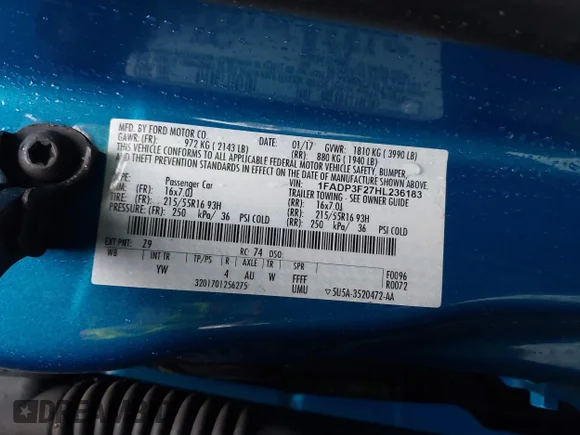 ✅ 2017 Ford Focus SE • VIN: 1FADP3F27HL236183 • Лот: 44587712. Опубліковано раніше на IAAI з пробігом 98 788 миль. Безкоштовний доступ до архіву аукціонних продажів зі США та докладний звіт про історію автомобіля на DreamBid. Зображення 9.