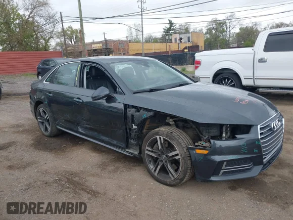 ✅ 2017 Audi A4 Prestige • VIN: WAUFNAF40HN013323 • Lot: 45000084. Listed on IAAI with 114,748 mi. Free auction sales archive from the USA and detailed vehicle history report at DreamBid. Image 1.
