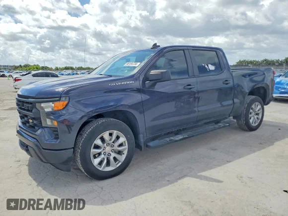 ✅ 2023 Chevrolet Silverado 1500 Custom • VIN: 3GCPABEK3PG186494 • Lot: 46104756. Listed on Copart with 47,474 mi. Free auction sales archive from the USA and detailed vehicle history report at DreamBid. Image 1.