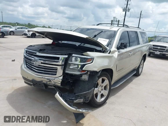 ✅ 2015 Chevrolet Suburban LTZ • VIN: 1GNSCKKC1FR671188 • Lot: 45275086. Listed on IAAI with Not provided. Free auction sales archive from the USA and detailed vehicle history report at DreamBid. Image 2.