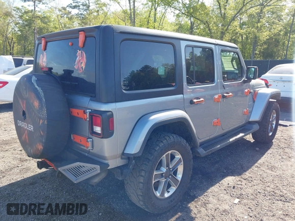 ✅ 2021 Jeep Wrangler Unlimited Sahara • VIN: 1C4HJXEN0MW645926 • Лот: 44723836. Опубликован ранее на IAAI с пробегом 84 200 миль. Бесплатный доступ к архиву аукционных продаж из США и подробный отчёт об истории автомобиля на DreamBid. Изображение 4.