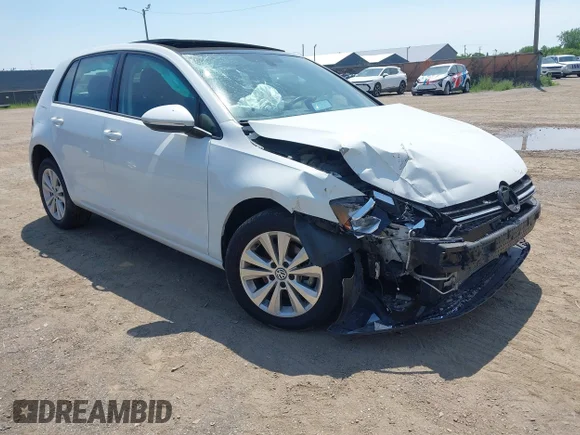 ✅ 2021 Volkswagen Golf TSI • VIN: 3VWG57AU5MM013949 • Lot: 45209744. Listed on IAAI with 39,681 mi. Free auction sales archive from the USA and detailed vehicle history report at DreamBid. Image 1.