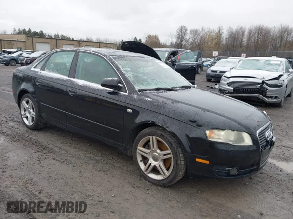 ✅ 2007 Audi A4 2.0T • VIN: WAUAF78E17A239800 • Лот: 43539509. Опубликован ранее на IAAI с пробегом 182 921 миль. Бесплатный доступ к архиву аукционных продаж из США и подробный отчёт об истории автомобиля на DreamBid. Изображение 1.