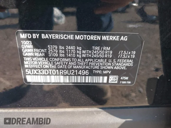 ✅ 2024 BMW X4 xDrive30i • VIN: 5UX33DT01R9U21496 • Lot: 43122818. Wystawiony na IAAI z przebiegiem Nie podano. Bezpłatny archiwum sprzedaży aukcyjnych z USA i szczegółowy raport historii pojazdu na DreamBid. Zdjęcie 9.