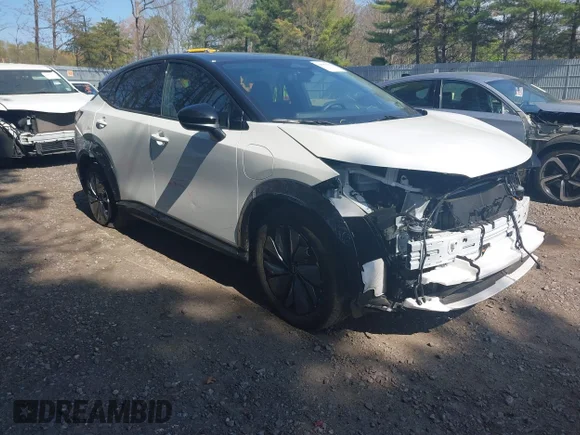 ✅ 2025 Nissan ARIYA Evolve+ • VIN: JN8DF0BFXSM765802 • Lot: 44961451. Wystawiony na IAAI z przebiegiem 9 468 mil. Bezpłatny archiwum sprzedaży aukcyjnych z USA i szczegółowy raport historii pojazdu na DreamBid. Zdjęcie 1.