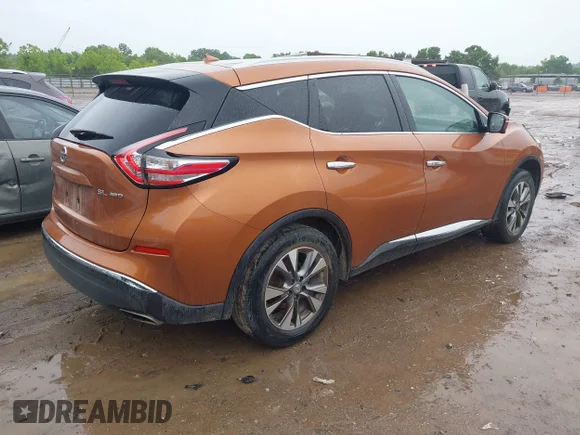 ✅ 2015 Nissan Murano SL • VIN: 5N1AZ2MH4FN219766 • Lot: 45188065. Listed on IAAI with 169,133 mi. Free auction sales archive from the USA and detailed vehicle history report at DreamBid. Image 4.