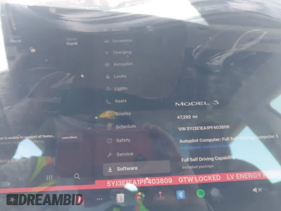 ✅ 2023 Tesla Model 3 • VIN: 5YJ3E1EA1PF403809 • Лот: 44603310. Опубликован ранее на IAAI с пробегом 47 292 миль. Бесплатный доступ к архиву аукционных продаж из США и подробный отчёт об истории автомобиля на DreamBid. Изображение 7.