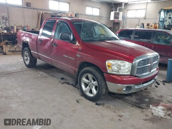 ✅ 2007 Dodge 1500 SLT • VIN: 1D7HU18277S223983 • Лот: 41670246. Опубліковано раніше на IAAI з пробігом 160 809 миль. Безкоштовний доступ до архіву аукціонних продажів зі США та докладний звіт про історію автомобіля на DreamBid. Зображення 1.