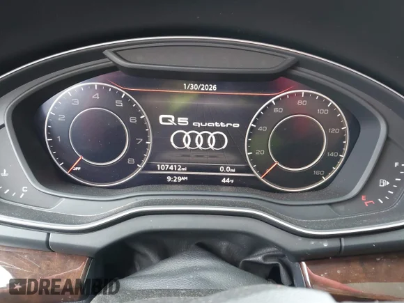 ✅ 2019 Audi Q5 Premium Plus • VIN: WA1BNAFYXK2045235 • Lot: 44278595. Wystawiony na IAAI z przebiegiem 107 412 mil. Bezpłatny archiwum sprzedaży aukcyjnych z USA i szczegółowy raport historii pojazdu na DreamBid. Zdjęcie 7.