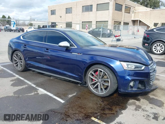 ✅ 2019 Audi S5 Sportback Prestige • VIN: WAUC4CF56KA015053 • Lot: 41654469. Listed on IAAI with 54,560 mi. Free auction sales archive from the USA and detailed vehicle history report at DreamBid. Image 1.