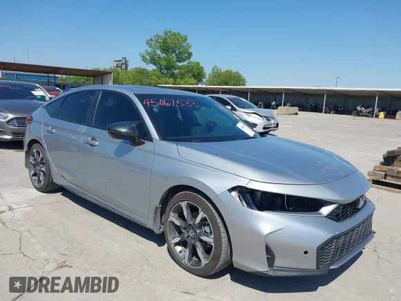 ✅ 2025 Honda Civic Sport Touring • VIN: 19XFL4H91SE007819 • Lot: 45067533. Wystawiony na IAAI z przebiegiem 11 401 mil. Bezpłatny archiwum sprzedaży aukcyjnych z USA i szczegółowy raport historii pojazdu na DreamBid. Zdjęcie 1.