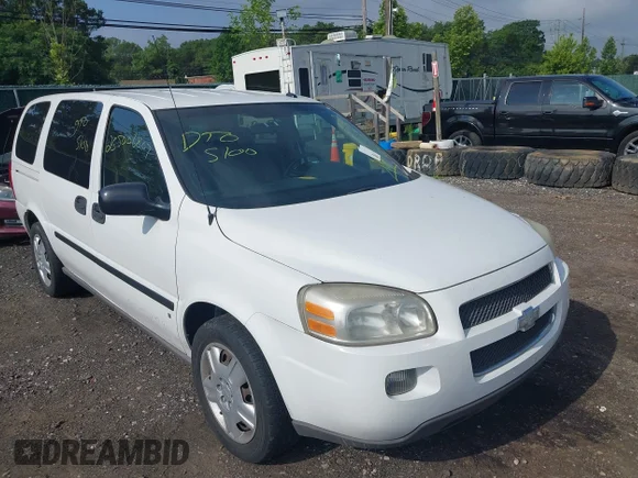 ✅ 2008 Chevrolet Uplander LS • VIN: 1GNDV23W78D154408 • Лот: 42687284. Опубліковано раніше на IAAI з пробігом 209 997 миль. Безкоштовний доступ до архіву аукціонних продажів зі США та докладний звіт про історію автомобіля на DreamBid. Зображення 1.