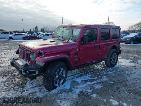 ✅ 2022 Jeep Wrangler Unlimited Sahara • VIN: 1C4HJXEG8NW126481 • Lot: 44401991. Wystawiony na IAAI z przebiegiem 70 374 mil. Bezpłatny archiwum sprzedaży aukcyjnych z USA i szczegółowy raport historii pojazdu na DreamBid. Zdjęcie 2.