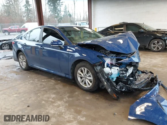 ✅ 2025 Toyota Camry LE • VIN: 4T1DBADKXSU018851 • Lot: 44635614. Listed on IAAI with 12,497 mi. Free auction sales archive from the USA and detailed vehicle history report at DreamBid. Image 1.