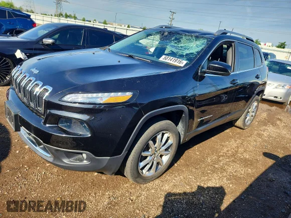✅ 2014 Jeep Cherokee Limited • VIN: 1C4PJLDS4EW118341 • Lot: 58141916. Wystawiony na Copart z przebiegiem 60 159 mil. Bezpłatny archiwum sprzedaży aukcyjnych z USA i szczegółowy raport historii pojazdu na DreamBid. Zdjęcie 1.