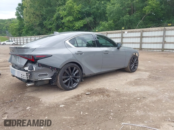 ✅ 2024 Lexus IS 350 F Sport • VIN: JTHBZ1B22R5073937 • Lot: 45085355. Listed on IAAI with 41,049 mi. Free auction sales archive from the USA and detailed vehicle history report at DreamBid. Image 4.