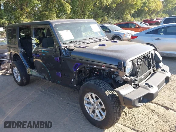 ✅ 2023 Jeep Wrangler Sport S • VIN: 1C4HJXDN4PW678353 • Lot: 43128179. Listed on IAAI with 18,048 mi. Free auction sales archive from the USA and detailed vehicle history report at DreamBid. Image 1.