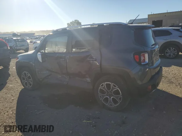✅ 2017 Jeep Renegade Limited • VIN: ZACCJADB2HPE40349 • Лот: 87198955. Опубліковано раніше на Copart з пробігом 48 072 миль. Безкоштовний доступ до архіву аукціонних продажів зі США та докладний звіт про історію автомобіля на DreamBid. Зображення 2.