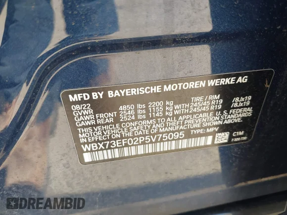 ✅ 2023 BMW X1 xDrive28i • VIN: WBX73EF02P5V75095 • Lot: 45078252. Wystawiony na IAAI z przebiegiem 35 793 mil. Bezpłatny archiwum sprzedaży aukcyjnych z USA i szczegółowy raport historii pojazdu na DreamBid. Zdjęcie 9.