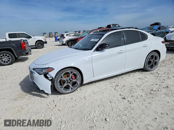 ✅ 2023 Alfa Romeo Giulia Veloce • VIN: ZARFAMBN8P7671351 • Lot: 77238265. Listed on Copart with 54,645 mi. Free auction sales archive from the USA and detailed vehicle history report at DreamBid. Image 1.