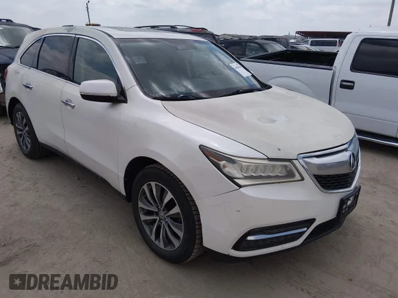 ✅ 2014 Acura MDX Technology • VIN: 5FRYD3H47EB016204 • Lot: 44958308. Listed on IAAI with 141,407 mi. Free auction sales archive from the USA and detailed vehicle history report at DreamBid. Image 1.