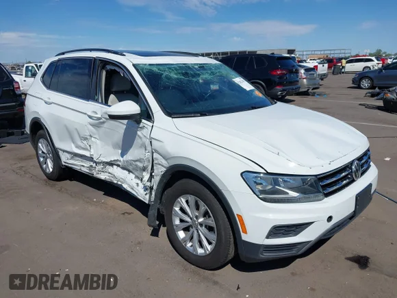 ✅ 2019 Volkswagen Tiguan SE • VIN: 3VV2B7AX8KM015774 • Lot: 43282381. Listed on IAAI with 87,960 mi. Free auction sales archive from the USA and detailed vehicle history report at DreamBid. Image 1.