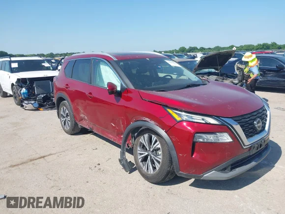 ✅ 2023 Nissan Rogue SV • VIN: 5N1BT3BA3PC678849 • Lot: 45063119. Listed on IAAI with 64,817 mi. Free auction sales archive from the USA and detailed vehicle history report at DreamBid. Image 1.