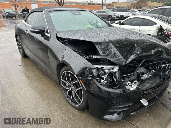 ✅ 2023 Mercedes-Benz E 450 • VIN: W1K1K5JB9PF206989 • Lot: 42548618. Listed on IAAI with 2,172 mi. Free auction sales archive from the USA and detailed vehicle history report at DreamBid. Image 1.