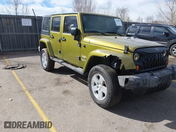 ✅ 2007 Jeep Wrangler Unlimited Sahara • VIN: 1J4GA59137L118356 • Лот: 44399550. Опубліковано раніше на IAAI з пробігом 122 676 миль. Безкоштовний доступ до архіву аукціонних продажів зі США та докладний звіт про історію автомобіля на DreamBid. Зображення 1.