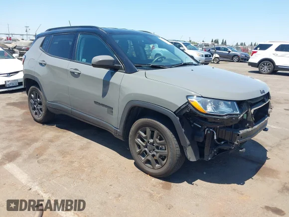 ✅ 2021 Jeep Compass Sport • VIN: 3C4NJDAB8MT595134 • Лот: 42750082. Опубліковано раніше на IAAI з пробігом 65 069 миль. Безкоштовний доступ до архіву аукціонних продажів зі США та докладний звіт про історію автомобіля на DreamBid. Зображення 1.