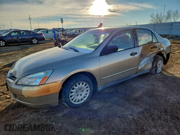 ✅ 2005 Honda Accord DX • VIN: 1HGCM56155A114206 • Lot: 96057095. Listed on Copart with 125,996 mi. Free auction sales archive from the USA and detailed vehicle history report at DreamBid. Image 1.