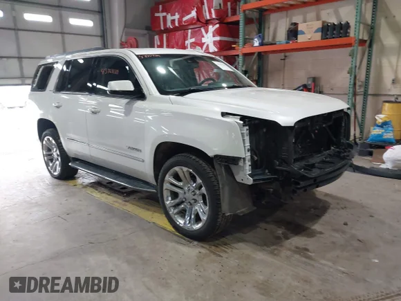 ✅ 2019 GMC Yukon SLT • VIN: 1GKS2BKC7KR131550 • Лот: 43964189. Опубликован ранее на IAAI с пробегом 127 483 миль. Бесплатный доступ к архиву аукционных продаж из США и подробный отчёт об истории автомобиля на DreamBid. Изображение 1.