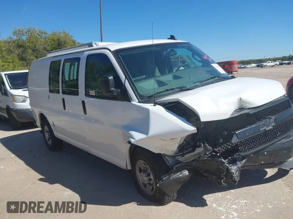✅ 2023 Chevrolet Express Cargo • VIN: 1GCWGAFP9P1160964 • Лот: 43466603. Опубліковано раніше на IAAI з пробігом 30 309 миль. Безкоштовний доступ до архіву аукціонних продажів зі США та докладний звіт про історію автомобіля на DreamBid. Зображення 1.