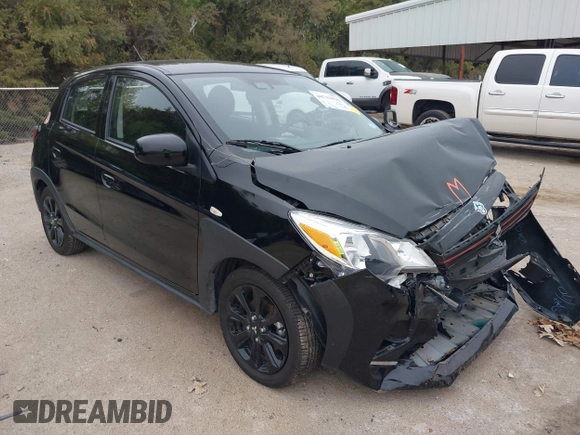 ✅ 2023 Mitsubishi Mirage Black Edition • VIN: ML32AWHJXPH006389 • Lot: 40732836. Wystawiony na IAAI z przebiegiem 5 971 mil. Bezpłatny archiwum sprzedaży aukcyjnych z USA i szczegółowy raport historii pojazdu na DreamBid. Zdjęcie 1.